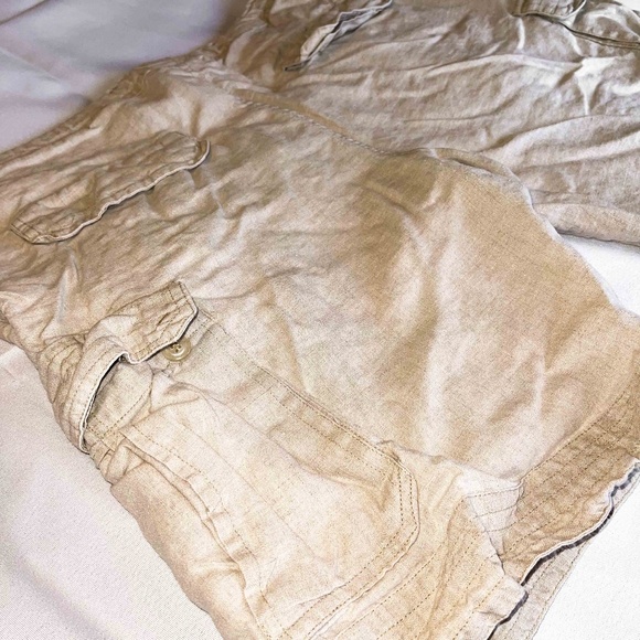 Island Importer Linen Cargo Shorts Men's Med - Picture 12 of 12